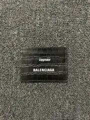 【現貨】【福利回饋】 巴黎 BLC 鱷魚壓紋鱷魚紋真皮 卡套卡包卡夾小包 牛皮 黑色：圖片 6