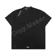 【現貨】【福利回饋】巴黎 BLC 22SS 日曆 雙層破洞 破壞 補丁 字母 短袖 T恤：圖片 4