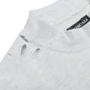 【現貨】【福利回饋】巴黎 BLC 22SS 日曆 雙層破洞 破壞 補丁 字母 短袖 T恤：圖片 11