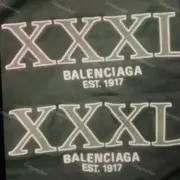 巴黎 BLC 22FW 秀款 XXXL 水洗褪色 下擺內搭 刺繡帽T連帽衛衣 3XL 杰倫同款：圖片 15