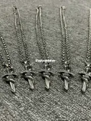 【現貨】巴黎 BLC 25SS 蛇年限定 靈蛇纏繞寶劍項鍊吊墜 做舊銀 黃銅：圖片 6