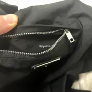 【現貨】【全套包裝】PRA 24FW 簡約素色 三角標logo 長袖襯衫夾克 黑色：圖片 12