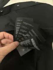 【現貨】【全套包裝】PRA 24FW 簡約素色 三角標logo 長袖襯衫夾克 黑色：圖片 14