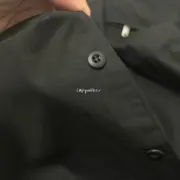 【現貨】【全套包裝】PRA 24FW 簡約素色 三角標logo 長袖襯衫夾克 黑色：圖片 15