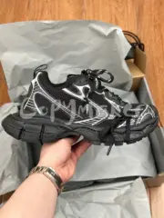 【預售】巴黎 BLC 3XL 時尚復古作舊 增高 老爹鞋 休閒鞋 XXXL 黑銀色：圖片 5