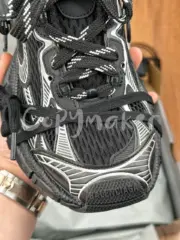 【預售】巴黎 BLC 3XL 時尚復古作舊 增高 老爹鞋 休閒鞋 XXXL 黑銀色：圖片 9