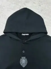 【現貨】巴黎 BLC 25FW Football 3B刺繡 水洗帽T連帽衛衣帽衫 黑色：圖片 9