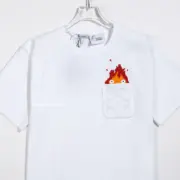 LOWE 23SS 宮崎駿 聯名 霍爾的移動城堡 火焰 卡西法 口袋刺繡 短袖 T恤：圖片 18