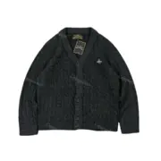 【現貨】Viv1enne Westwood 22FW 土星星球刺繡 麻花針織 針織衫毛衣外套：圖片 5