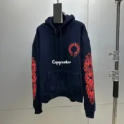 【預售】【福利回饋】Chrome Hearts 24FW 馬蹄十字花梵文字母 連帽衛衣帽衫帽T 克羅心 深藍色：圖片 8