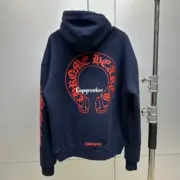 【預售】【福利回饋】Chrome Hearts 24FW 馬蹄十字花梵文字母 連帽衛衣帽衫帽T 克羅心 深藍色：圖片 9
