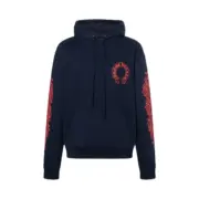 【預售】【福利回饋】Chrome Hearts 24FW 馬蹄十字花梵文字母 連帽衛衣帽衫帽T 克羅心 深藍色：圖片 2