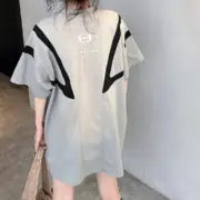 【現貨】【福利回饋免運】巴黎 BLC 24FW 雙環刺繡水洗拼接重磅 短袖T恤 卡其色：圖片 5