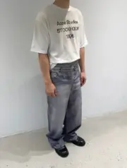 【預售】Acne Studios 25SS 仲夏系列 雙腰雙褲頭 水洗黑灰 直筒牛仔褲長褲工裝褲：圖片 3