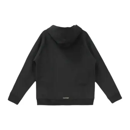 【現貨】Chrome Hearts 經典款 三十字架皮標 後背梵文金屬銘牌 拉鍊衛衣夾克連帽外套 黑色