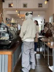 巴黎 BLC 23SS 復古拼接面料 丹寧牛仔褲 直筒褲 長褲：圖片 13