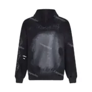 巴黎 BLC 23FW Paris Moon Crinkled Fleece Hoodie 顛倒鐵塔做舊破洞 帽T連帽衛衣：圖片 4