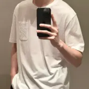 【現貨】LOWE 25SS 口袋刺繡 經典幾何logo 短袖T恤 黑色/白色：圖片 6