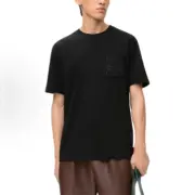 【現貨】LOWE 25SS 口袋刺繡 經典幾何logo 短袖T恤 黑色/白色：圖片 4