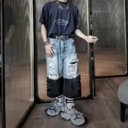 巴黎 BLC 24SS 3B STENCIL 水洗塗鴉做舊褪色 3B 短袖T恤 廓形 黑色：圖片 5