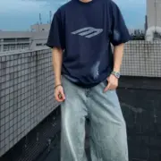 巴黎 BLC 24SS 3B STENCIL 水洗塗鴉做舊褪色 3B 短袖T恤 廓形 黑色：圖片 6