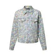 【預售】【2026新年福利】1V SS25 棋盤格經典logo刺繡 珍珠扣 重磅牛仔外套夾克工裝