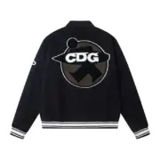 【預售】【福利回饋】CDG x Stussy Varsity Jacket 聯名 徽章刺繡背後印花 羊毛棒球外套夾克：圖片 9