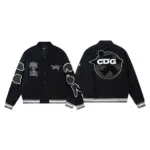 【預售】【福利回饋】CDG x Stussy Varsity Jacket 聯名 徽章刺繡背後印花 羊毛棒球外套夾克