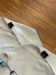 【現貨】STONE ISLAND 25FW 素色簡約 羊毛混紡 毛衣衛衣大學T長袖 石頭島 黑/白：圖片 5