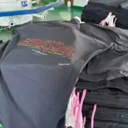 巴黎 BLC 24SS 秀場膠囊限定款 水洗做舊字母 雙面印花 短袖T恤 灰藍：圖片 6