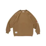 WTAPS 23AW AII 01 SWEATER PROTECT 刺繡字母 長袖圓領衛衣 大學T：圖片 6
