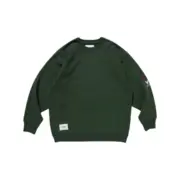 WTAPS 23AW AII 01 SWEATER PROTECT 刺繡字母 長袖圓領衛衣 大學T：圖片 7