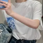 LOWE 22FW Anagram T-shirt 經典刺繡幾何渲染 印花假口袋 短袖T恤：圖片 10