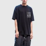 LOWE 22FW Anagram T-shirt 經典刺繡幾何渲染 印花假口袋 短袖T恤：圖片 5