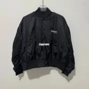 【預售】【福利回饋】巴黎 BLC 23FW 可樂波浪經典logo 彎刀尼龍 飛行夾克外套 廓型 MA-1：圖片 5