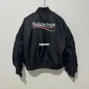 【預售】【福利回饋】巴黎 BLC 23FW 可樂波浪經典logo 彎刀尼龍 飛行夾克外套 廓型 MA-1：圖片 6