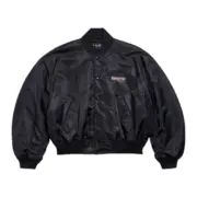 【預售】【福利回饋】巴黎 BLC 23FW 可樂波浪經典logo 彎刀尼龍 飛行夾克外套 廓型 MA-1：圖片 2