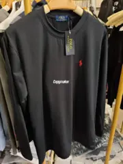 【預售】【福利回饋】Polo Ra1ph Lauren 小馬刺繡 簡約素色 長袖T恤 彈性面料 黑色：圖片 2