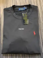 【預售】【福利回饋】Polo Ra1ph Lauren 小馬刺繡 簡約素色 長袖T恤 彈性面料 黑色：圖片 4