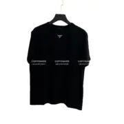 PRA 23SS 素色簡約 三角標小logo 鐵牌 短袖 T恤：圖片 6