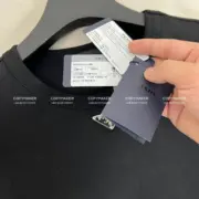 PRA 23SS 素色簡約 三角標小logo 鐵牌 短袖 T恤：圖片 10