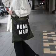 【預售】Human Made 24SS Helmet Bag 愛心字母 托特包單肩包側背包尼龍包 軍綠：圖片 2