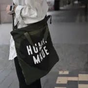 【預售】Human Made 24SS Helmet Bag 愛心字母 托特包單肩包側背包尼龍包 軍綠：圖片 3