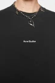 【現貨】Acne Studios 22FW 經典小logo 印花字母 素色簡約 圓領純棉長袖T恤：圖片 4