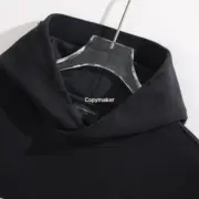 【現貨】巴黎 BLC 24FW 秀款 膠帶 繃帶logo 水洗做舊 帽T連帽衛衣帽衫 黑色：圖片 11