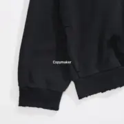 【現貨】巴黎 BLC 24FW 秀款 膠帶 繃帶logo 水洗做舊 帽T連帽衛衣帽衫 黑色：圖片 13