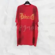 巴黎 BLC 23FW Heavy Metal T-shirt 梵文泥染做舊 短袖T恤：圖片 16