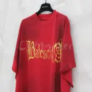 巴黎 BLC 23FW Heavy Metal T-shirt 梵文泥染做舊 短袖T恤：圖片 18