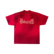 巴黎 BLC 23FW Heavy Metal T-shirt 梵文泥染做舊 短袖T恤：圖片 4