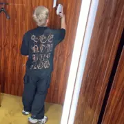 巴黎 BLC 23FW Heavy Metal T-shirt 梵文泥染做舊 短袖T恤：圖片 6